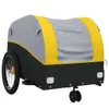 vidaXL Fahrradanhänger Schwarz und Gelb 30 kg Eisen Produktbild-Vorschau 4