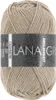 A ball of beige yarn with a label wrapped around it. Produktbild-Vorschau