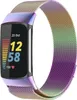 Pre Fitbit Charge 6 / 5 kovový oceľový náramok s Náhľad obrázku produktu 1