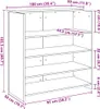 Biurko Recepcyjne Dąb Wędzony 100X50X103,5 Cm Drewno Podgląd zdjęcia produktu 8
