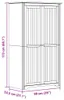 vidaXL Šatní skříň BODO bílá a hnědá 99x53,5x173 cm Náhled obrázku produktu 8