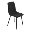 A single black dining chair with a ribbed backrest and black metal legs, shown against a white background. Produktbild-Vorschau