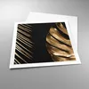 Poster - Poster ohne Rahmen - Golden Blatt Monstera - 60x60 Produktbild-Vorschau 3