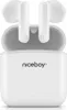 A pair of white wireless earbuds in their charging case. Náhľad obrázku produktu