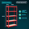 2x Monzana Schwerlastregal 180x90x40cm 875kg rot 5 Produktbild-Vorschau 5