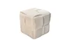 A beige corduroy pouf is shown against a white background. Produktbild-Vorschau