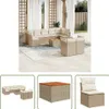 The Living Store 10-tlg. Garten-Sofagarnitur mit Kissen Produktbild-Vorschau 1