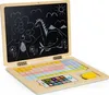 Drevený magnetický tabuľový edukačný notebook s telefónom a Náhľad obrázku produktu 3