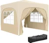 Outsunny Pavillon 3x3m wasserabweisend Stabil Winterfest Produktbild-Vorschau 1
