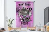 MuchoWow® Wandteppich Wandbehang Fernsehen - Lila - Vintage Produktbild-Vorschau 4