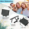 People enjoying drinks outdoors, with product features highlighted. Produktbild-Vorschau