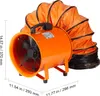 Przenośny wentylator SucceBuy 254 mm z wężem 10 m, mocny Podgląd zdjęcia produktu 8
