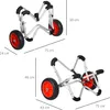 Chariot pour kayak HOMCOM en aluminium, pliable, argenté, Voir les images du produit 3