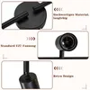 Collage of close-up images showing details of a black ceiling spotlight. Voir les images du produit