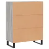 The Living Store Sideboard Grau Sonoma 69,5x34x90 cm Produktbild-Vorschau 8