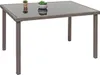 Zahradní stůl HWC-G19, polyratan, 120x75cm - šedý Náhled obrázku produktu 3