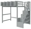 Flieks Etagenbett 90x200cm mit Led, Kinderbett mit Treppe Produktbild-Vorschau 9