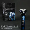 A Zilan electric shaver and its packaging are displayed against a dark background. Produktbild-Vorschau