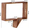 Wohnling 2er Set Wandregale Massivholz Sheesham Cubes Produktbild-Vorschau 3