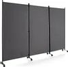 A three-panel room divider on wheels. Náhľad obrázku produktu