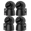 Four black indoor security cameras are arranged in a 2x2 grid against a white background. To the left of each camera, there are stacked labels indicating '32 GB' and '64 GB'. Produktbild-Vorschau