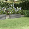 vidaXL Hochbeet Verzinkter Stahl 114x40x36 cm Grau Produktbild-Vorschau 2