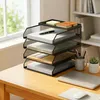 Portadocumenti Relaxdays, metallo, formato A4, 4 scomparti, Anteprima dell’immagine prodotto 2