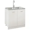 Kuchyňský dvojitý dřez stříbrný 800x500x155 mm nerezová Náhled obrázku produktu 3