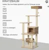 PawHut Kratzbaum mit Katzenhöhle Mehrstufiger Rattan Produktbild-Vorschau 4