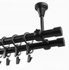 2-läufig 180 cm Doppelte Decken-Gardinenstange Metall 19 mm Produktbild-Vorschau 1