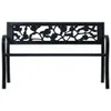 Panchina da giardino 125 cm in acciaio nero Anteprima dell’immagine prodotto 1