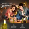 Stabkerzen LED mit Timer GOLD 2er indoor mit 6 Stunden Produktbild-Vorschau 4