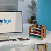 Relaxdays Briefablage, Büro Organizer aus MDF, A4 Papier, 3 Produktbild-Vorschau 2