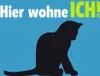 vianmo Holzschild 30x40 cm Katze hier wohne ich blau Produktbild-Vorschau 1