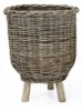 Korb Rattan auf Beinen d34 h40 cm Van der Leeden Produktbild-Vorschau 1