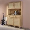 sweeek - Küchenschrank aus Holz und Rattan-Geflecht mit 4 Produktbild-Vorschau 5
