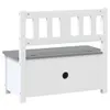 Kinderbank mit Stauraum Weiß und Grau 60x30x55 cm MDF Produktbild-Vorschau 6