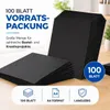 100x Blatt Tonpapier Schwarz DIN A4 220 g/m² – Produktbild-Vorschau 8