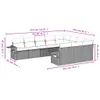 10-tlg. Garten-Sofagarnitur - mit Kissen Braun Poly Rattan Produktbild-Vorschau 3