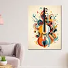 Abstrakt moderne Violine Leinwandbild Wandbild Kunstdruck Produktbild-Vorschau 3