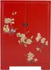 Fine Asianliving Armadio cinese Fiori rossi dipinti a mano Anteprima dell’immagine prodotto 1