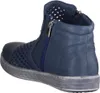 A single blue leather boot is shown from the side and back. Produktbild-Vorschau