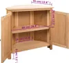 vidaXL Eckschrank 80x33,5x78 cm Massivholz Eiche Produktbild-Vorschau 7