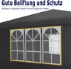 LARS360 Pavillon 3x3m Faltpavillon Wasserdicht Dunkelgrau Produktbild-Vorschau 6