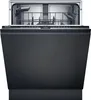 A front view of a black Siemens dishwasher with the door open, showing the interior racks and control panel. Produktbild-Vorschau