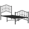 Bettgestell mit Kopf- und Fußteil Metall Schwarz 75x190 cm Produktbild-Vorschau 3