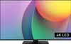 A flat-screen television with a colorful abstract image displayed on its screen, placed on a stand. Produktbild-Vorschau