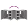 vidaXL Badschrank Grau Sonoma 60x32x53,5 cm Holzwerkstoff - Produktbild-Vorschau 9