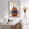 Gerahmtes Poster - Schwarzer Rahmen - Segelschiffe Öl Produktbild-Vorschau 6