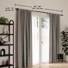 A curtain rod installed above a set of French doors, with curtains drawn. Náhled obrázku produktu